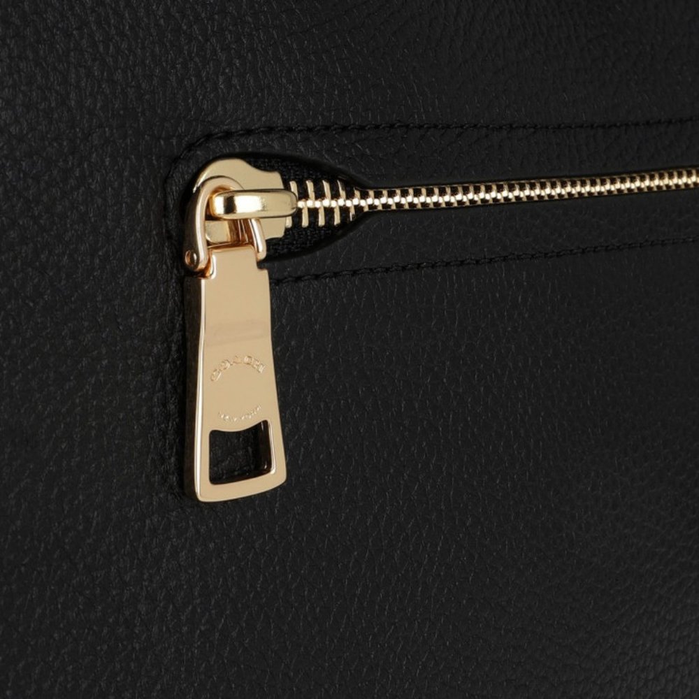Coach Black Pebbled Leather Crossbody Bag with Gold Hardware - Picture 8 of 15